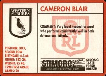 1991 Stimorol NRL #122 Cameron Blair Back